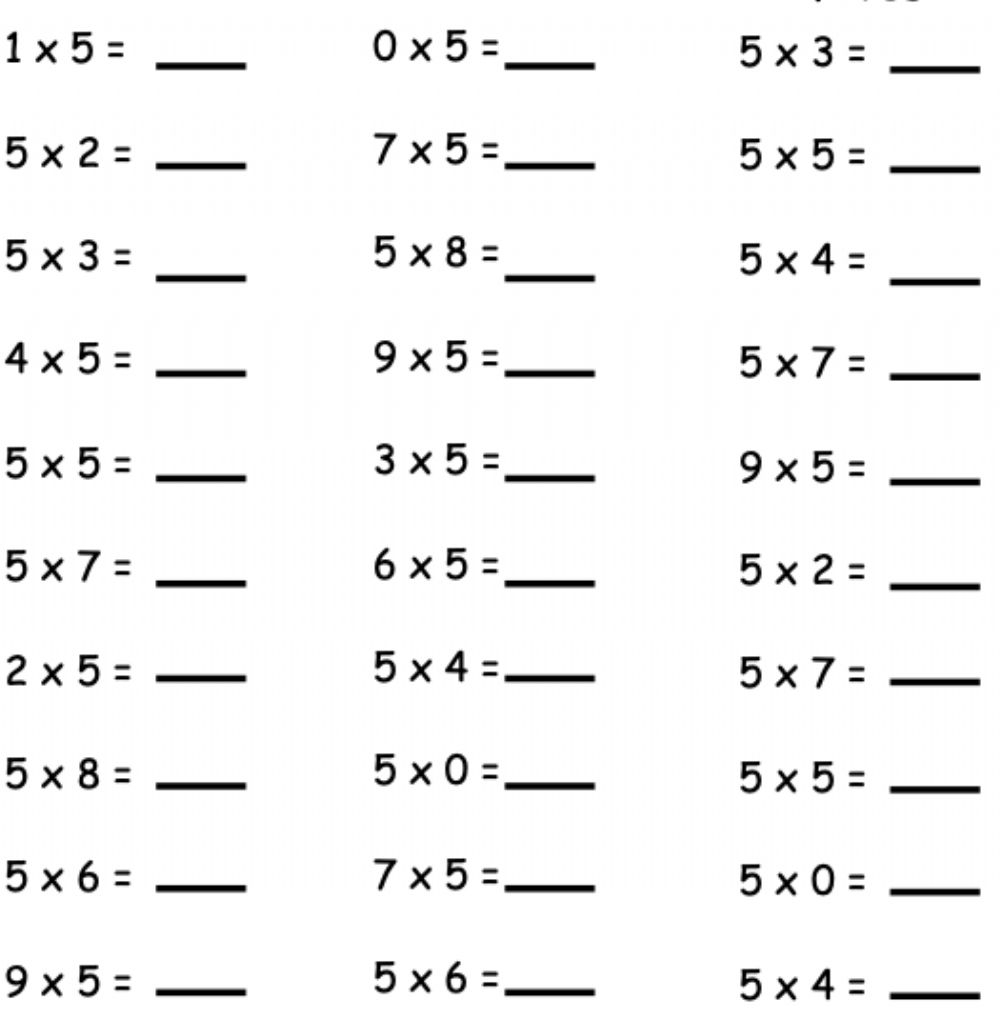 multiplication-facts-for-5-printable-worksheets
