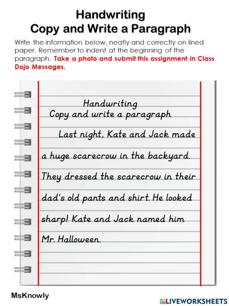Handwriting Practice Paragraph For Adults Printable Worksheets