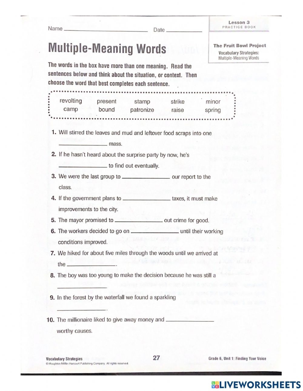 Free Printable Multiple Meaning Words Worksheets Pegg - vrogue.co