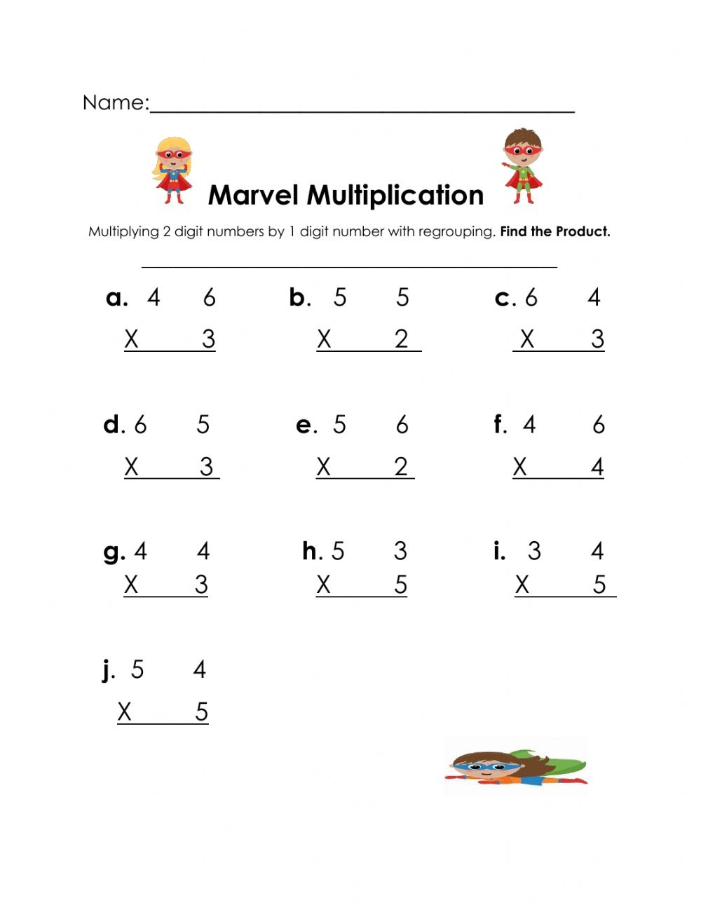 Multiplication 2 Digits By 1 Digit Worksheets Printable Worksheets
