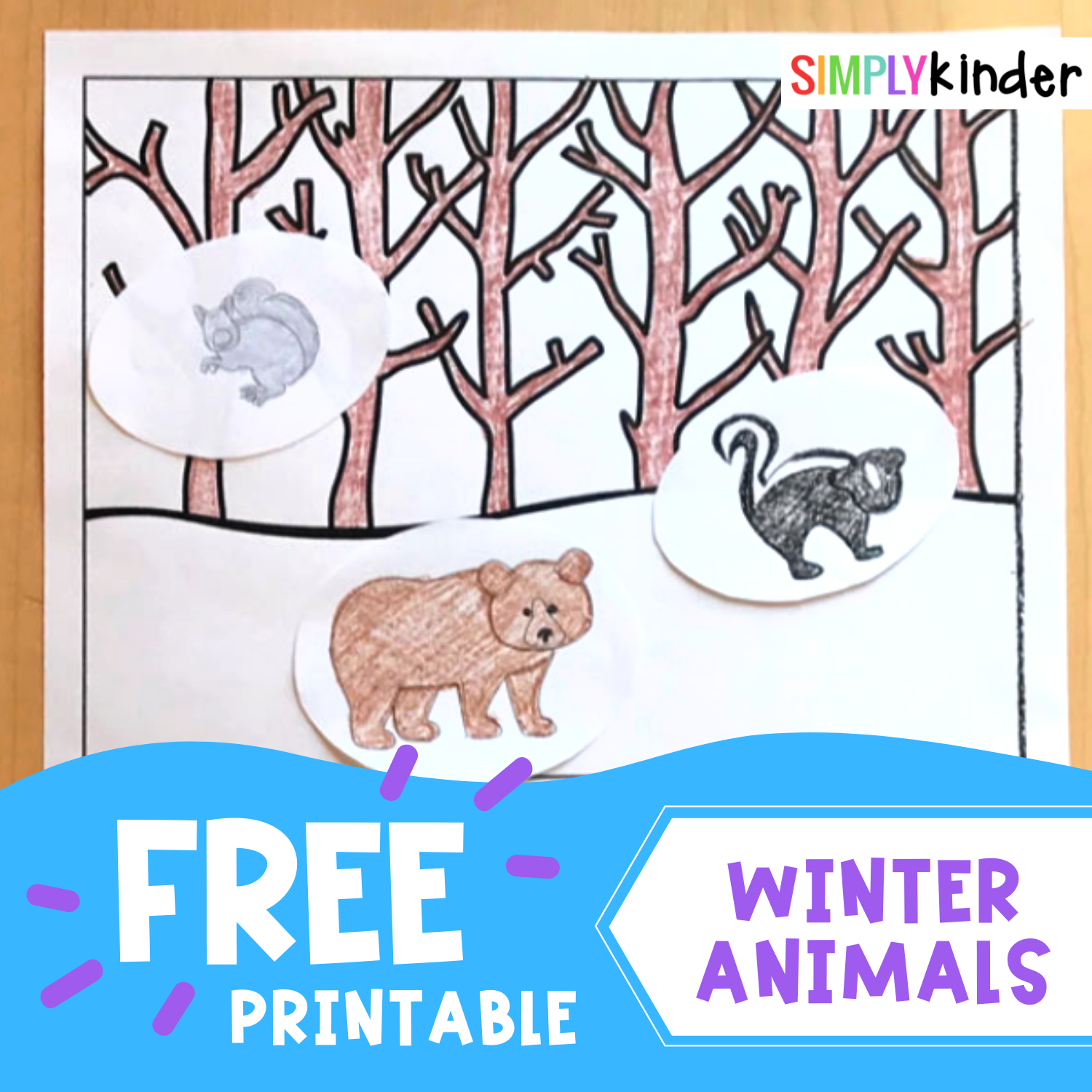Animals In Winter Printable Worksheets