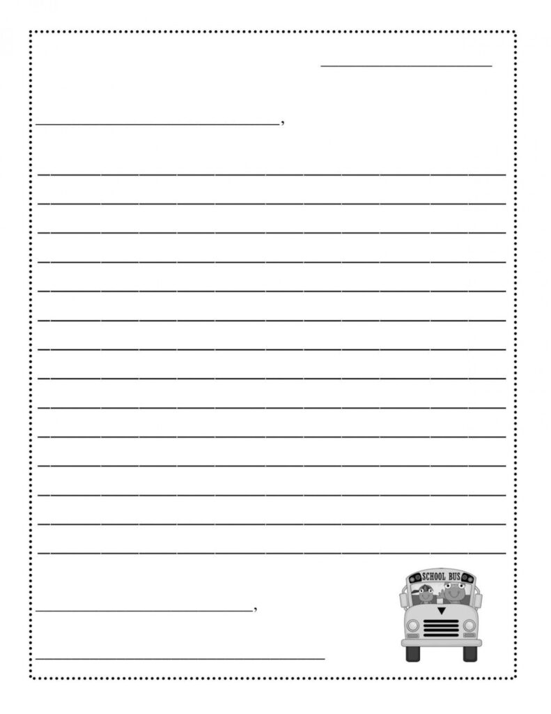 2nd Grade Letter Writing Template