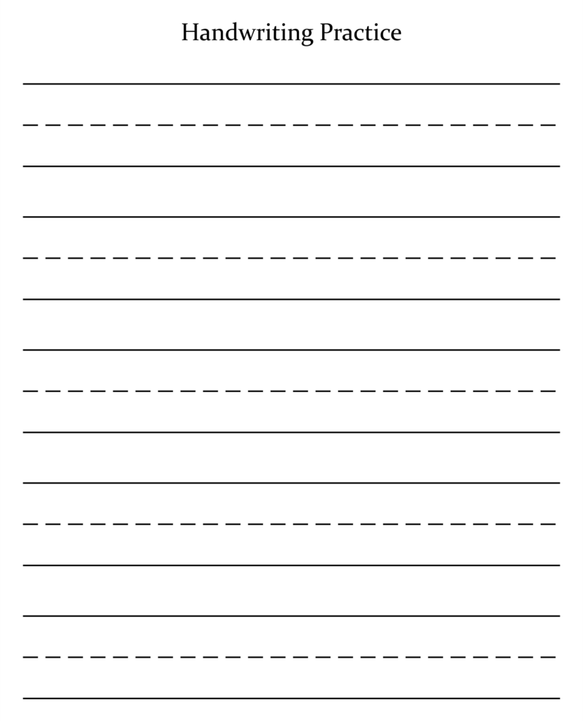 Blank Cursive Writing Paper