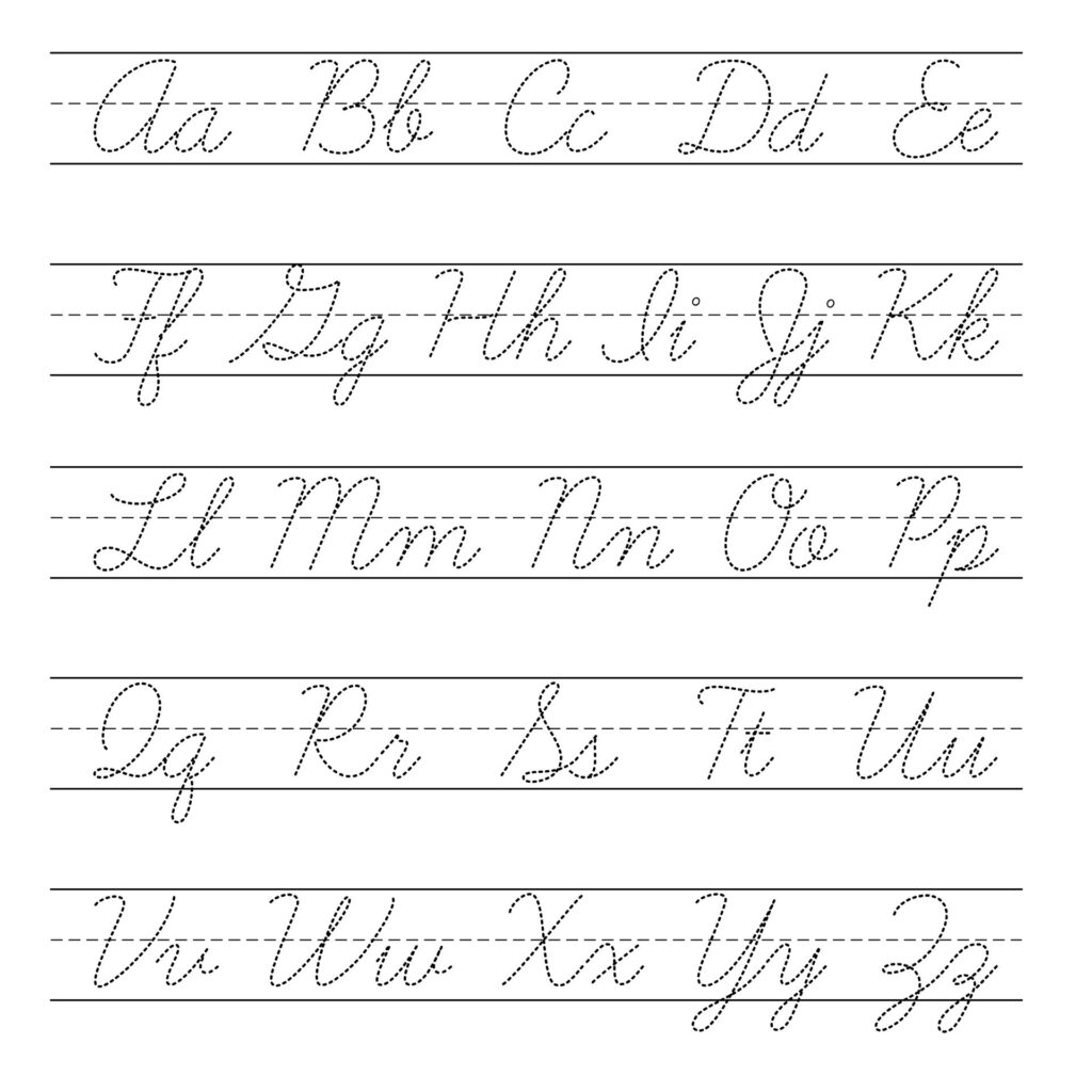 Cursive Alphabet Practice Sheets Printablecursive Writing Alphabet