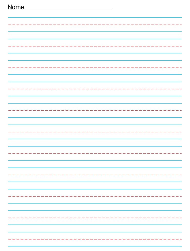 Free Blank Handwriting Paper - Printable Worksheets