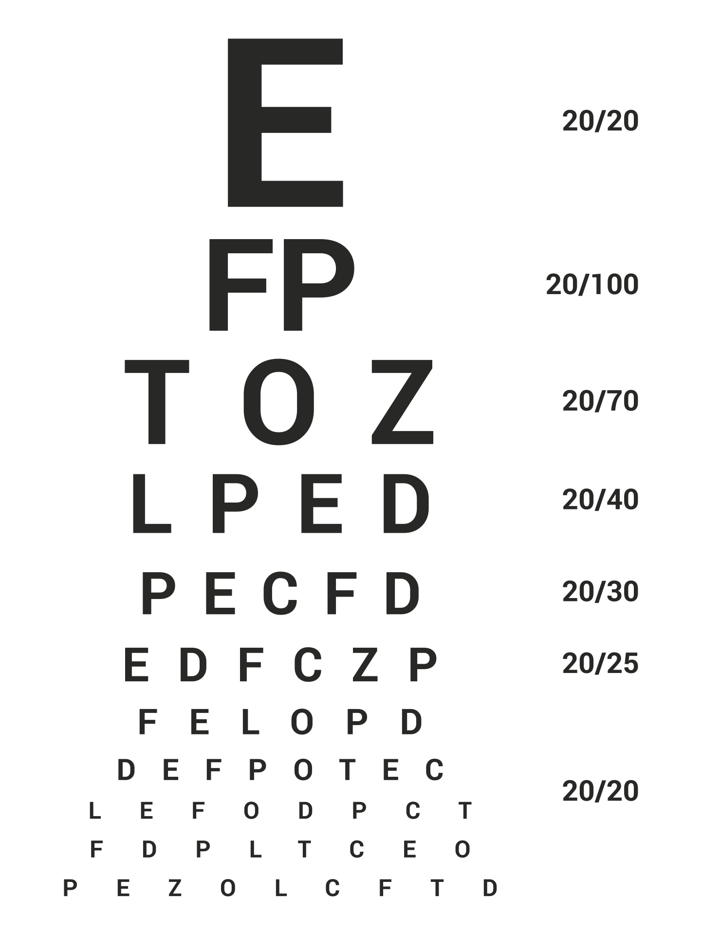 10 Best Free Printable Preschool Eye Charts Printablee