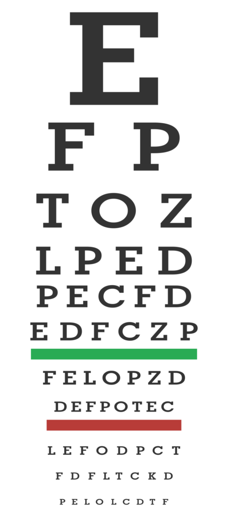 Printable Reading Eye Chart
