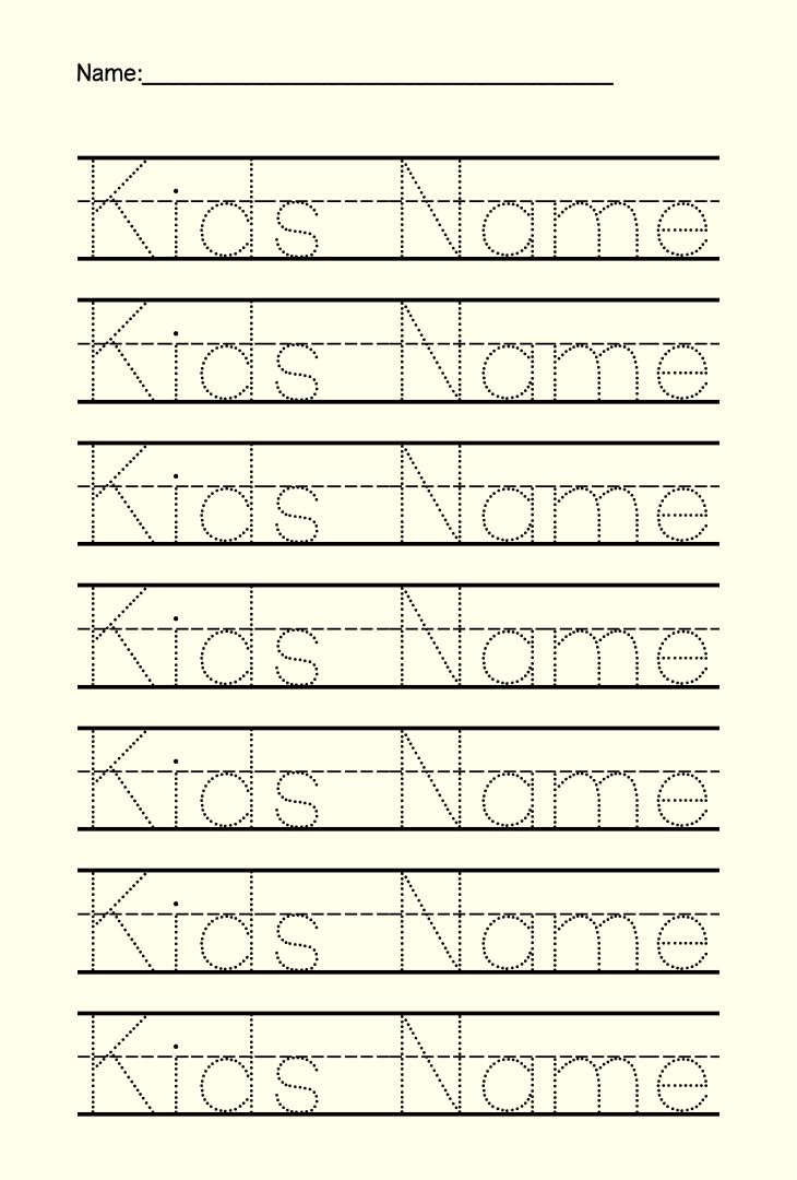 10 Best Preschool Name Tracing Printable Printablee