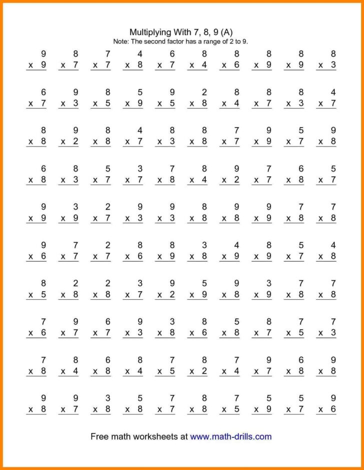 100 Math Facts Printable Worksheets - Printable Worksheets