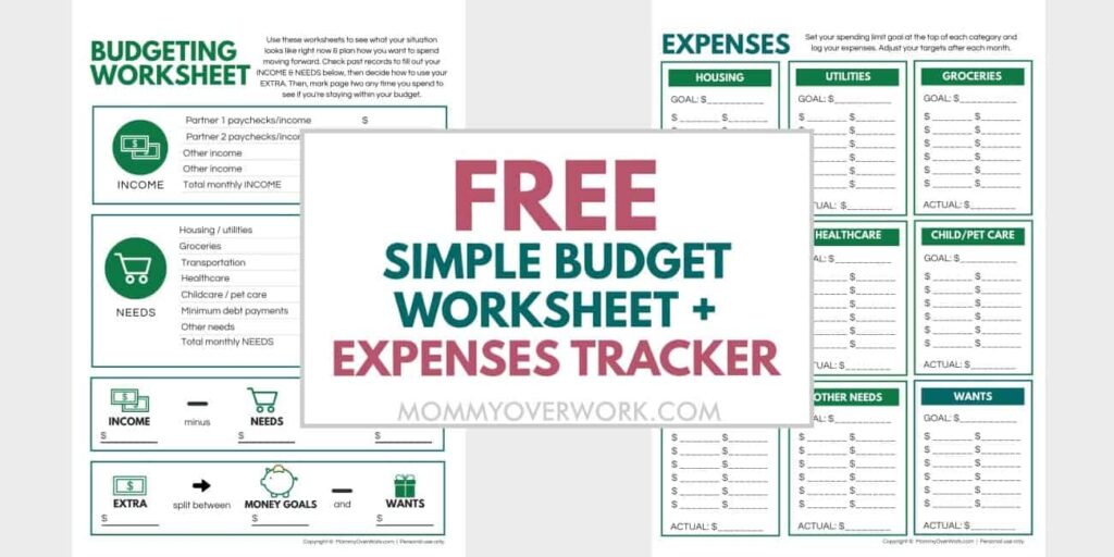 Free Printable Budget Sheets Pdf