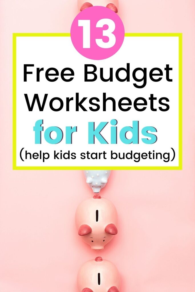 Kids Budget Worksheets Free Printable