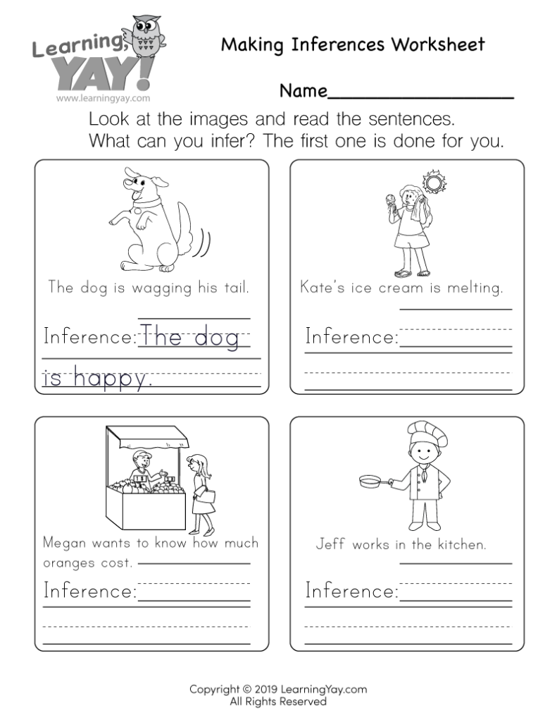 Free Writing Sentences Worksheets For 1st Grade Pdf