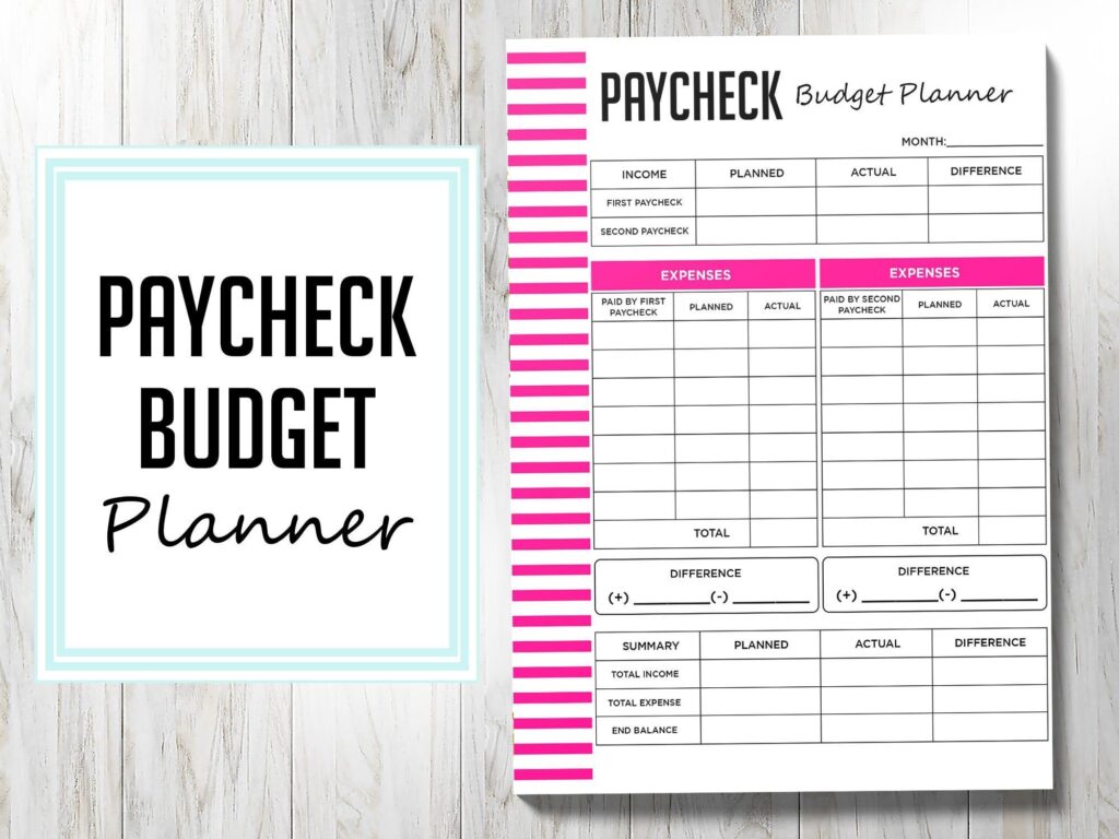 Free Paycheck Budget Worksheet Pdf