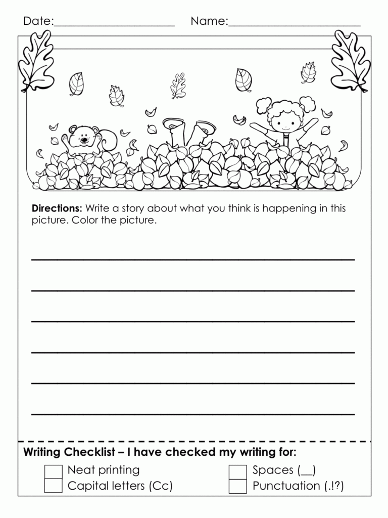 Story Writing For Kids-worksheets Pdf