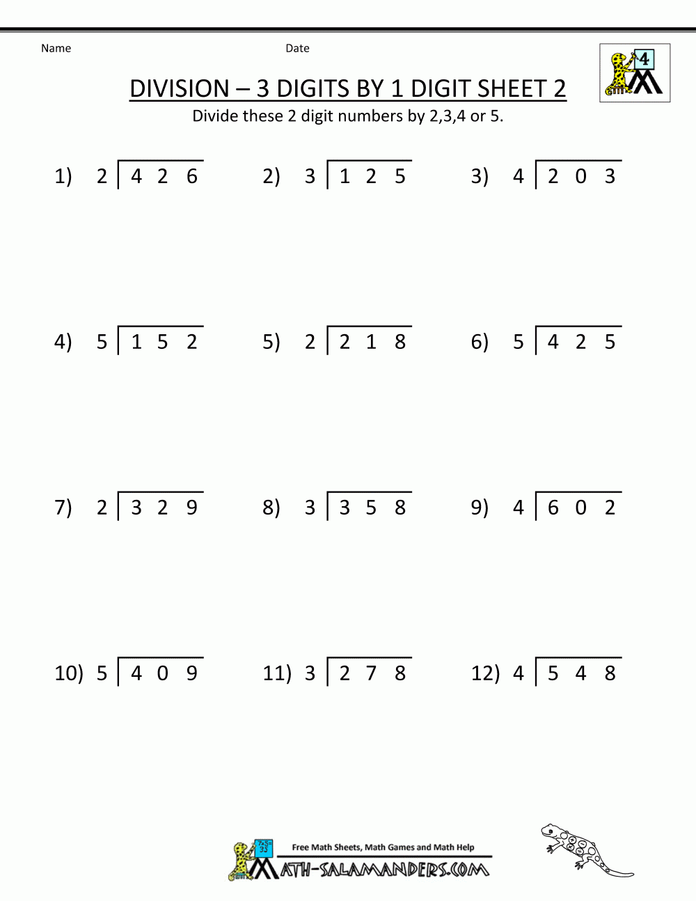 4th Grade Multiplication And Division Worksheets