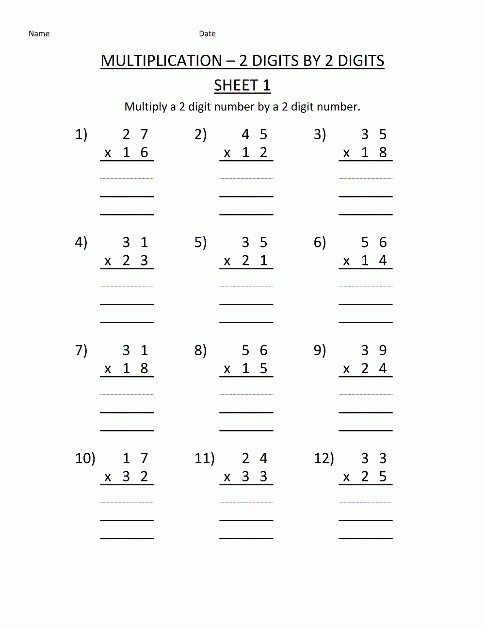 4th Grade Worksheets With Math Exercises 4th Grade Math Worksheets Printable Multiplication Worksheets Math Worksheets
