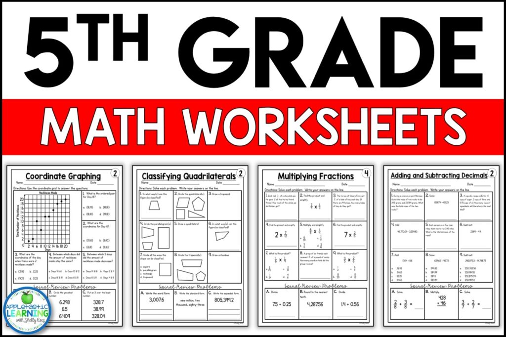 Free Printable Math Worksheets For 5th Grade