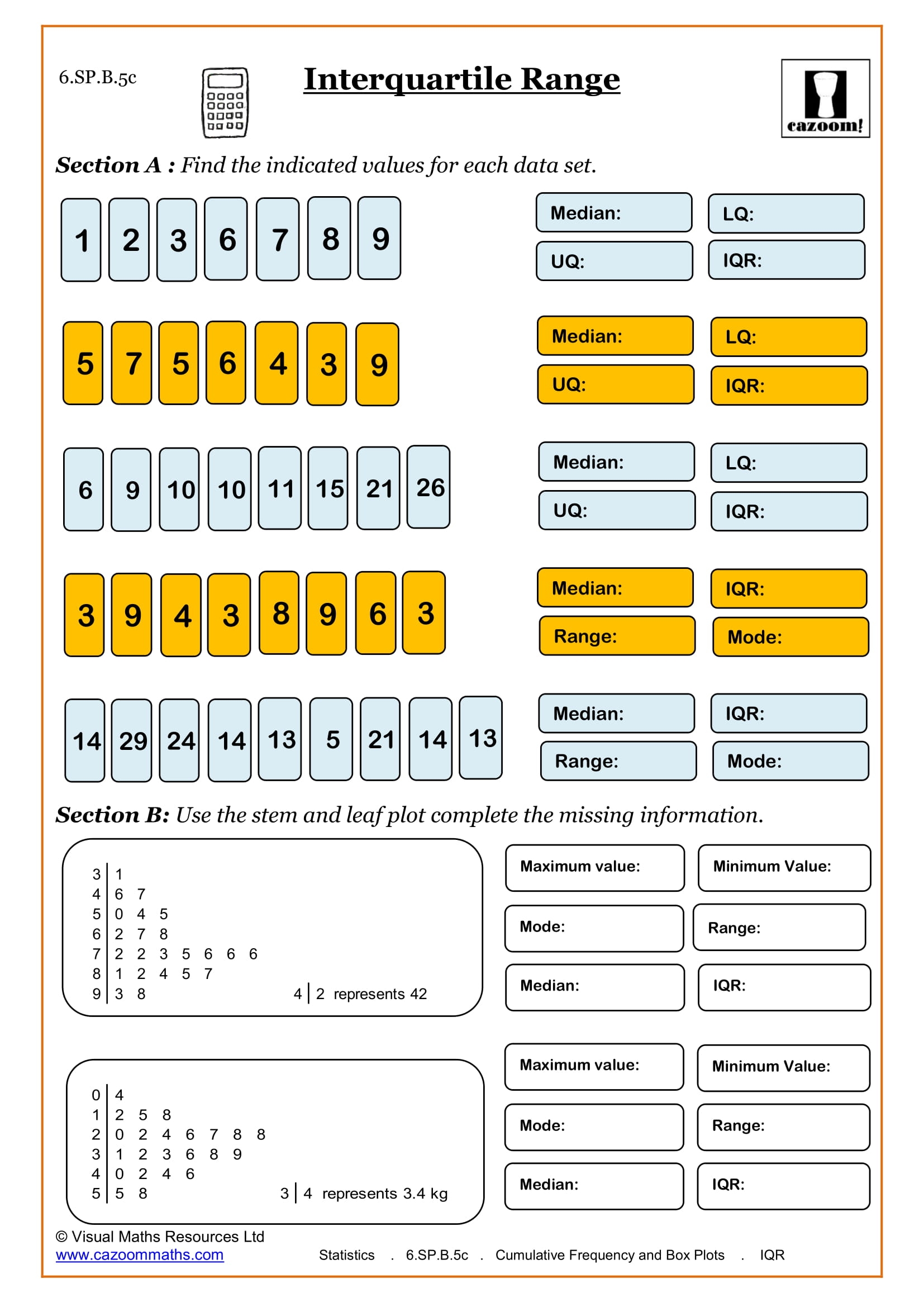 6th Grade Math Worksheets Printable PDF Worksheets