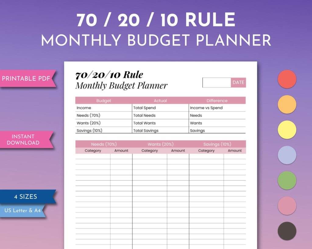 Saving Budget Sheet