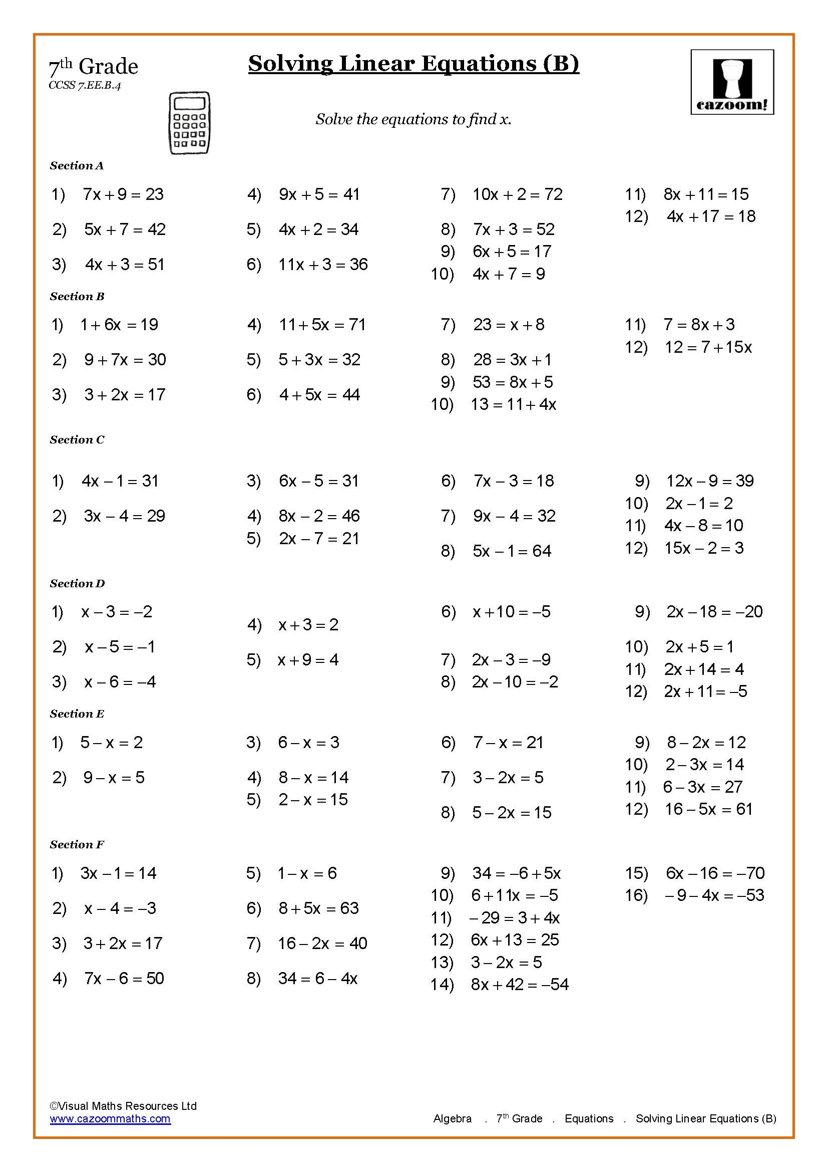 Multiplication For 7th Graders