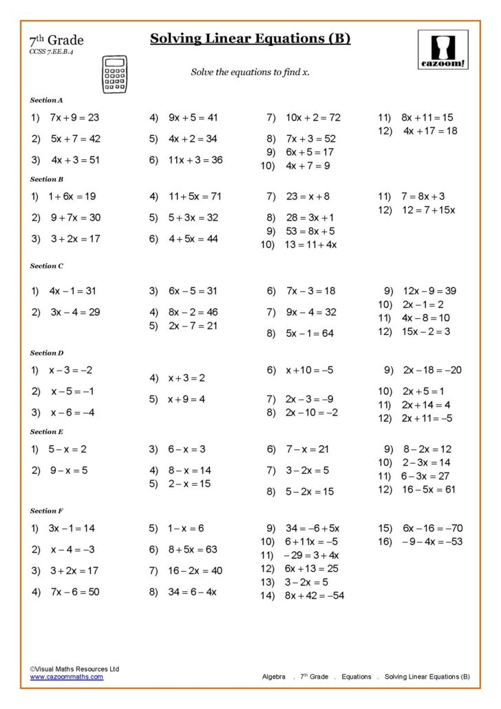 Multiplication Worksheets Grade 7 - Printable Worksheets