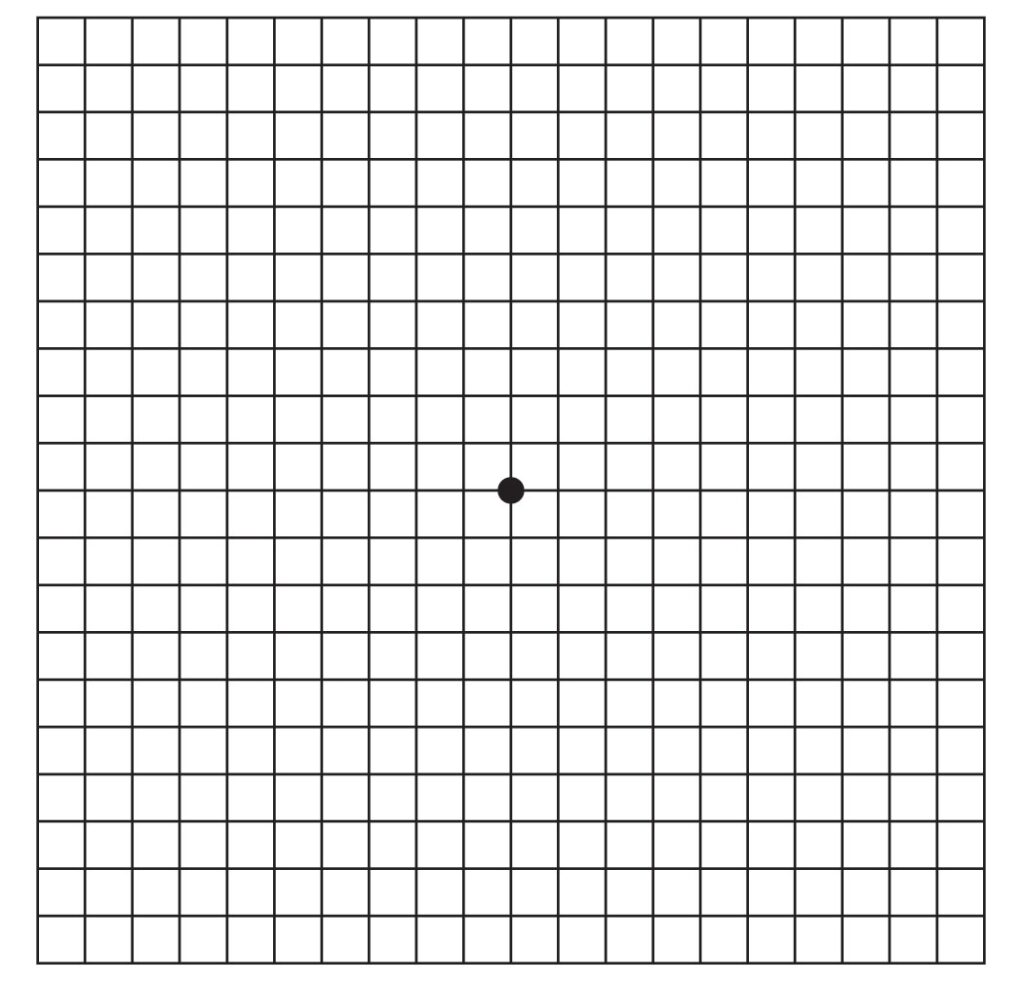 Amsler Grid Test For Macular Degeneration Or Other Vision Problems