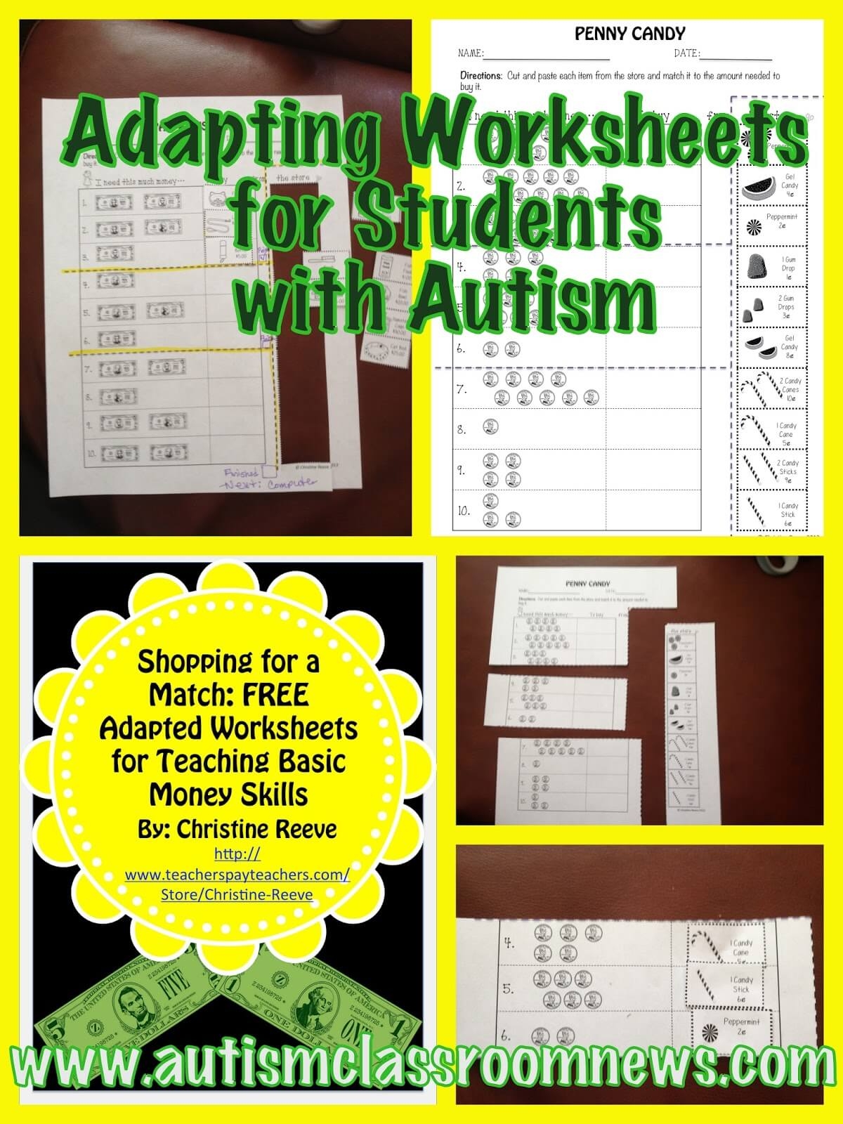 FREEBIE Adapting Worksheets For Students With Autism Setting Up Classrooms Series Materials Autism Classroom Resources