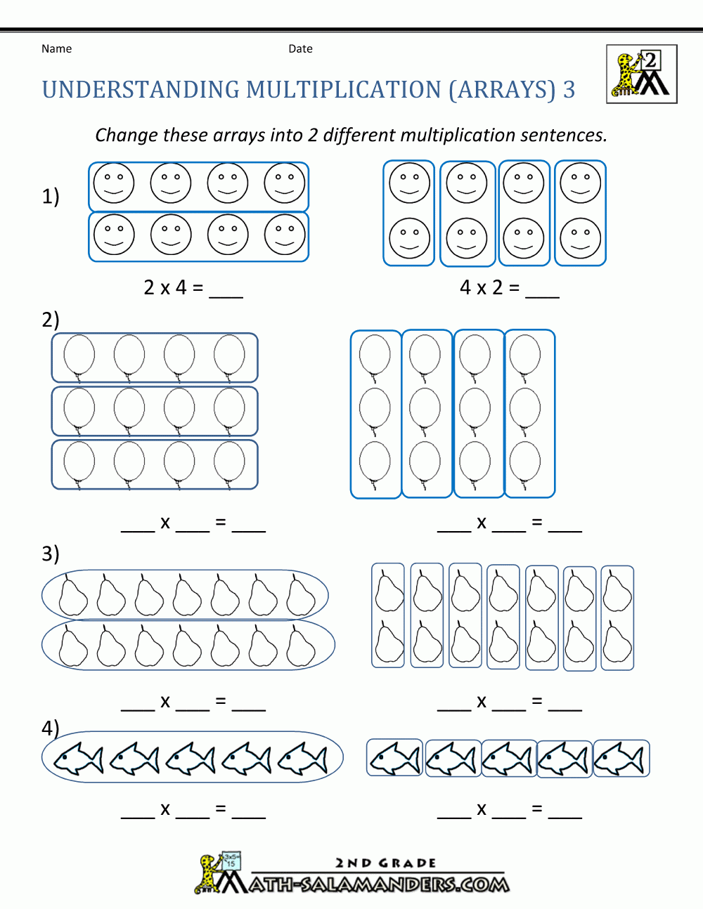 Beginning Multiplication Worksheets Pdf