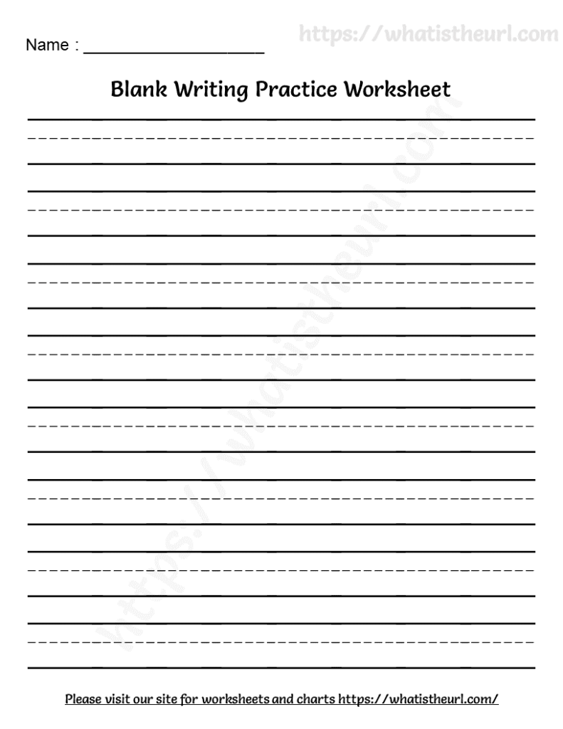 Blank Writing Practice Worksheet Your Home Teacher