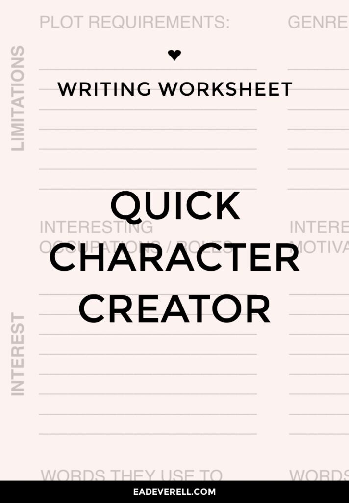 Free Customizable Novel Writing Worksheets