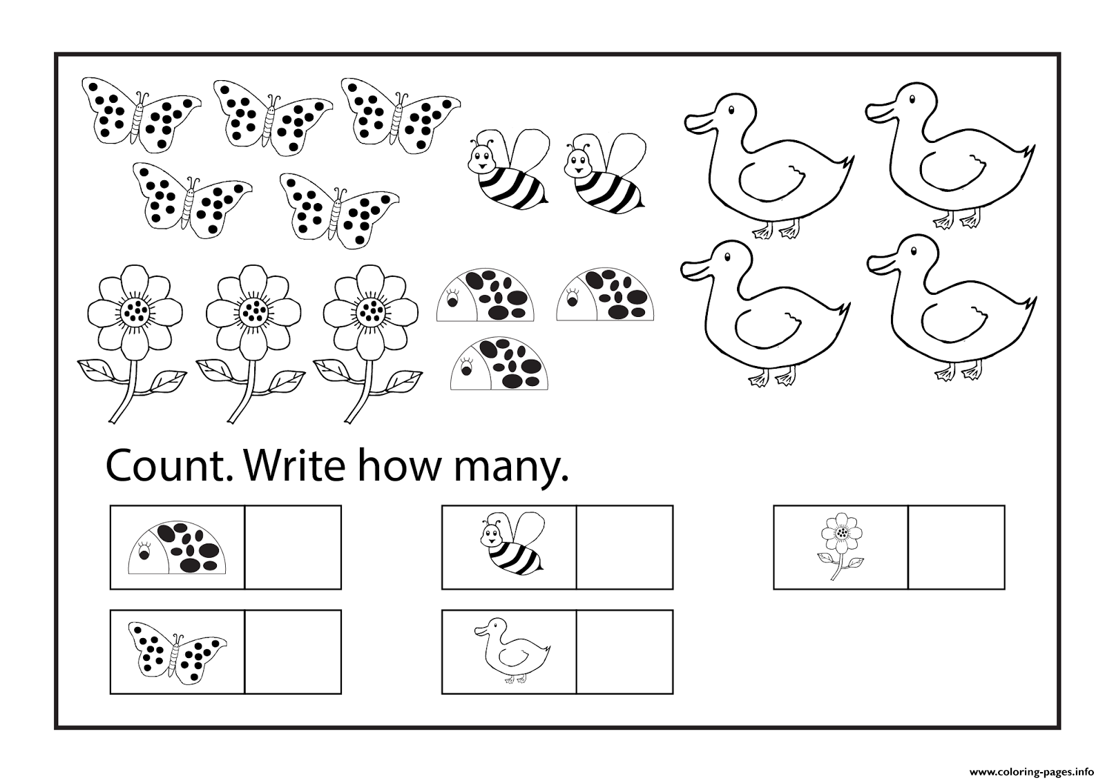 Worksheets Kindergarten Free Printable Educational Counting Coloring Sheets Coloring Page Printable