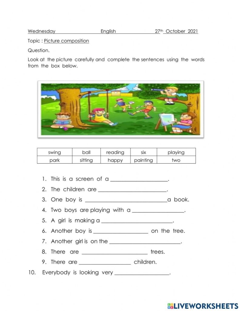 Composition Worksheet For Class 2 Printable Worksheets