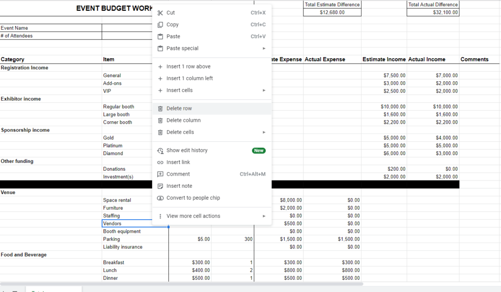 Creating An Event Budget In 2022 With Free Template