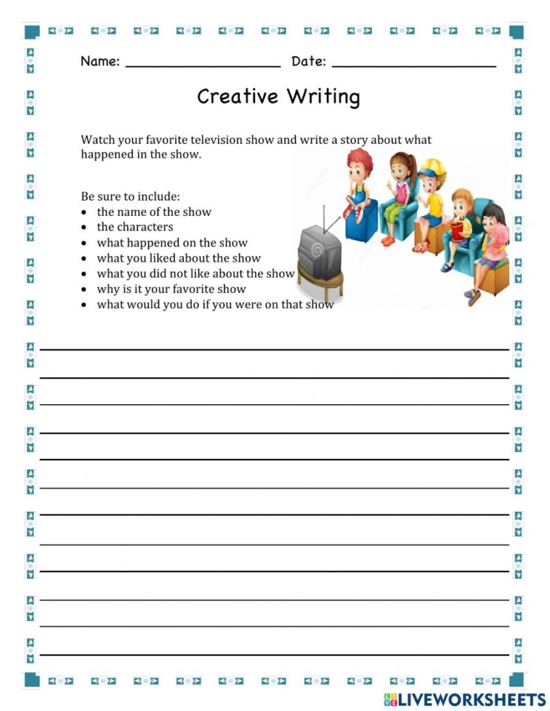 Writing Worksheet For 3rd Grade