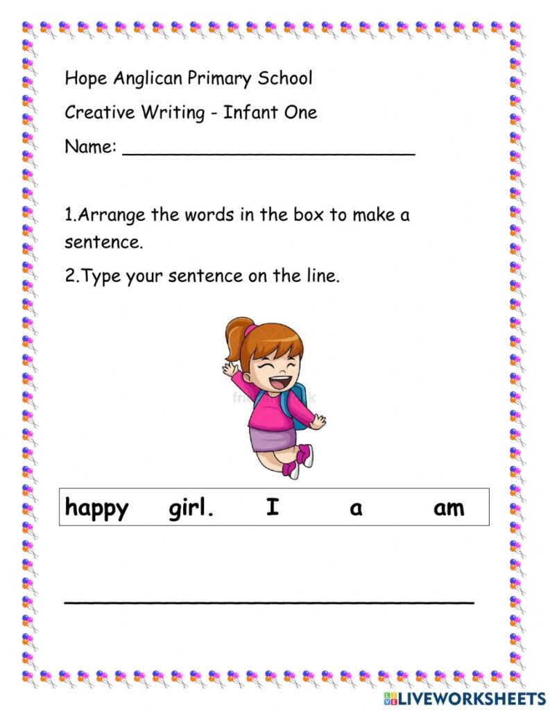 Creative Writing Online Pdf Worksheet For Grade 1