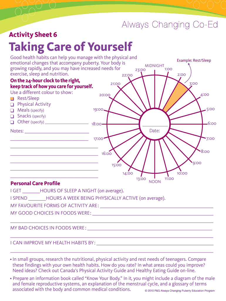 Wellness Printable Worksheets For Adults