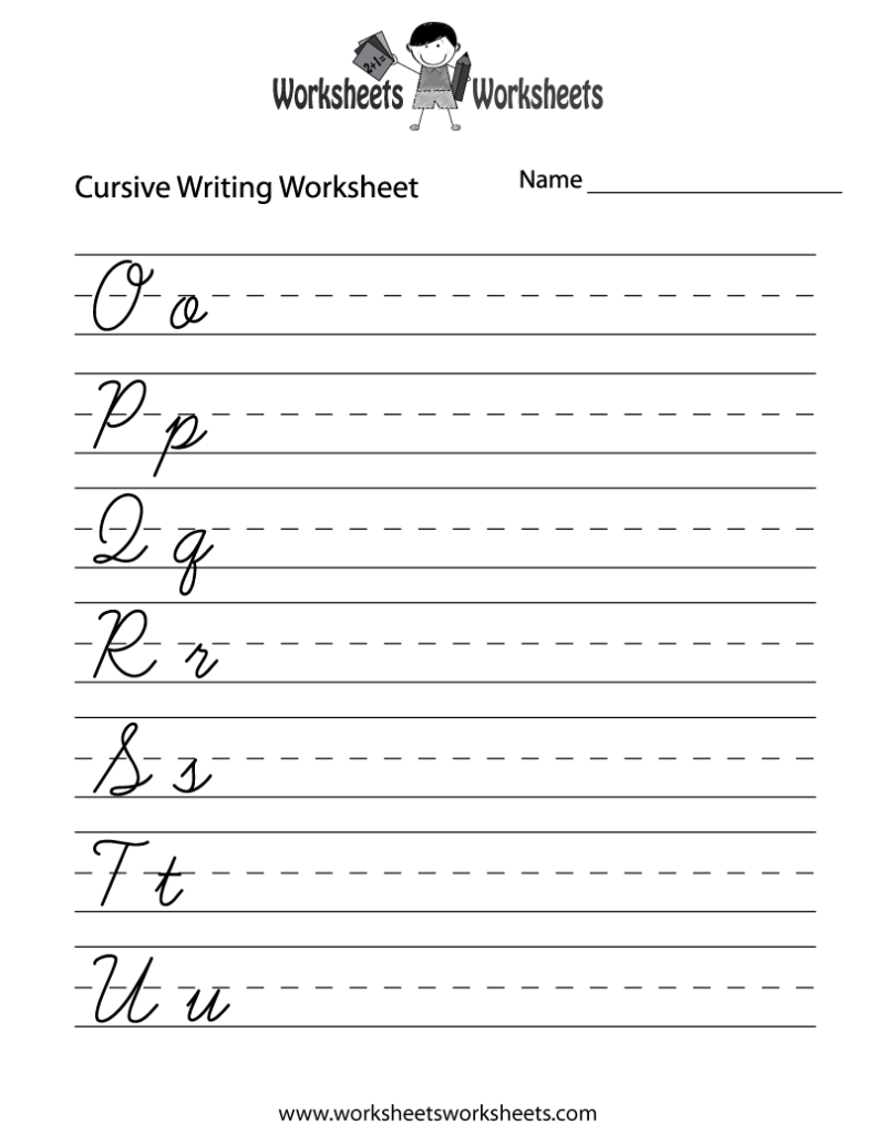 Cursive Writing Printable Worksheets