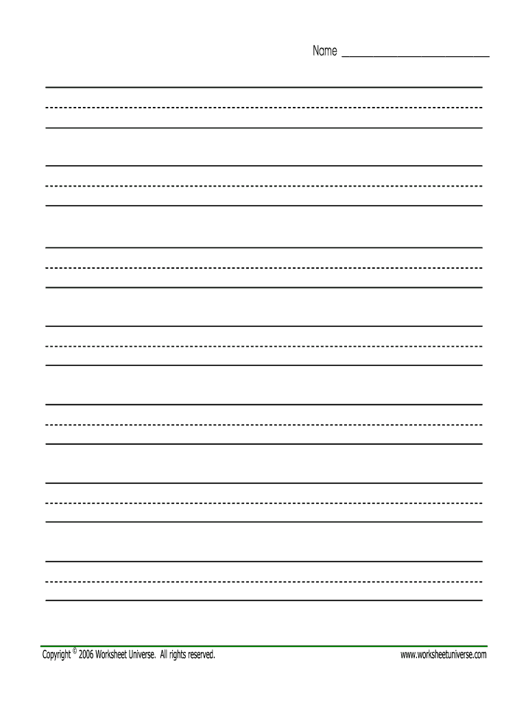 Blank Writing Sheets For Kids