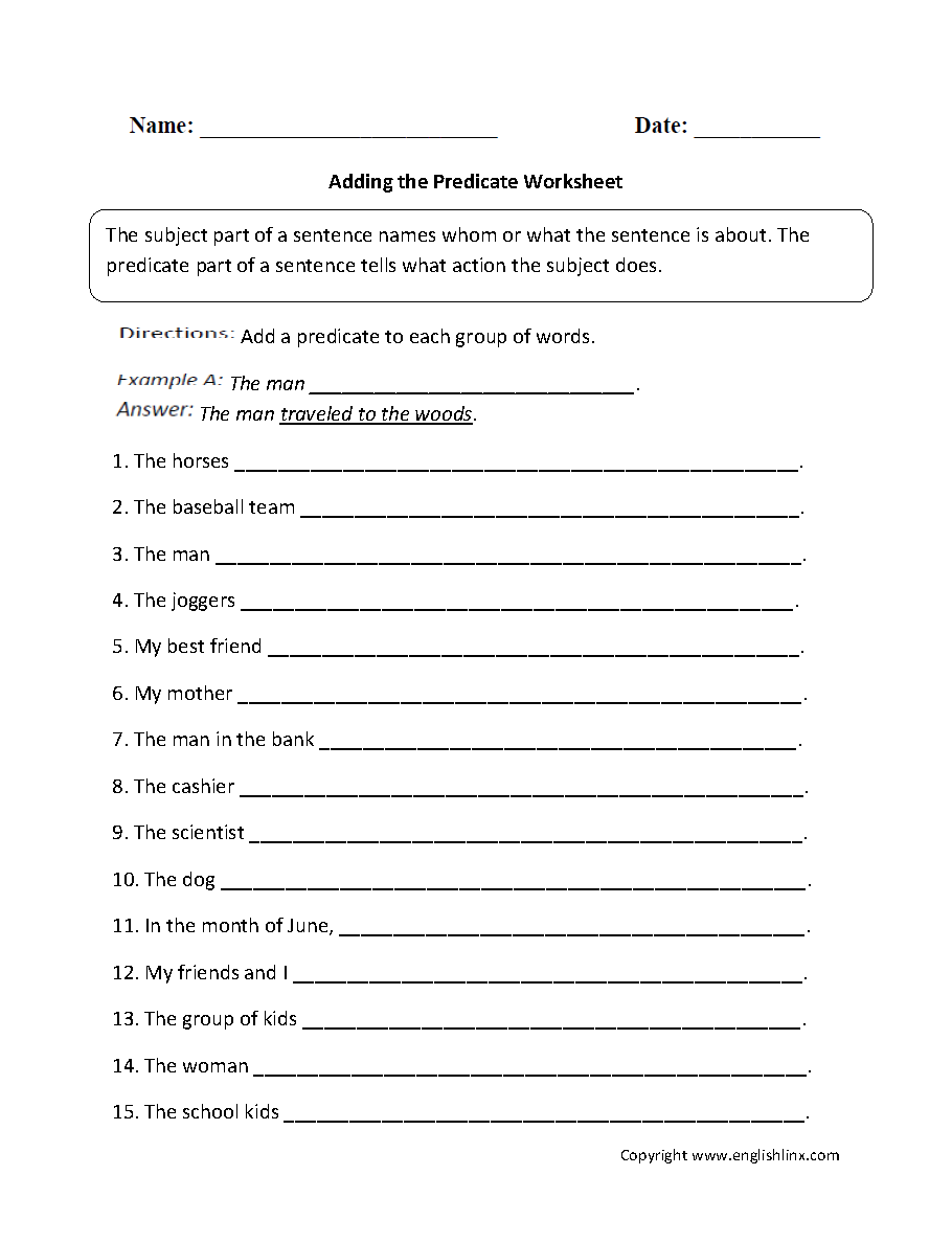 Ela Printable Worksheets Middle School