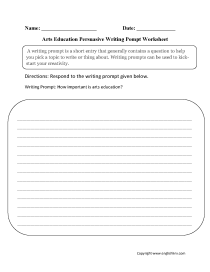 Free Printable Writing Prompt Worksheets