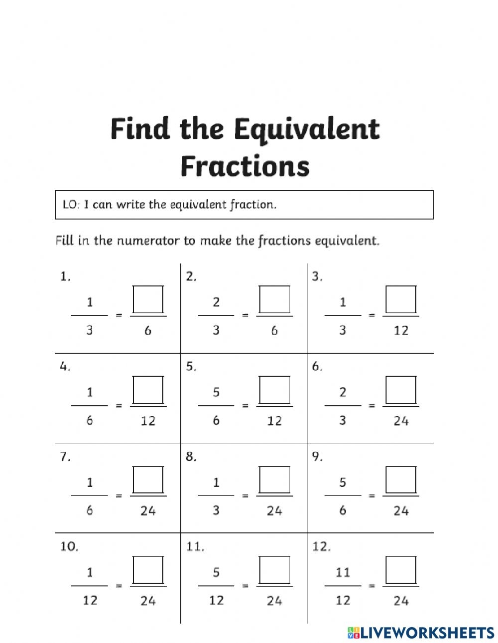 Fractions Worksheets Grade 4 Printable Worksheets