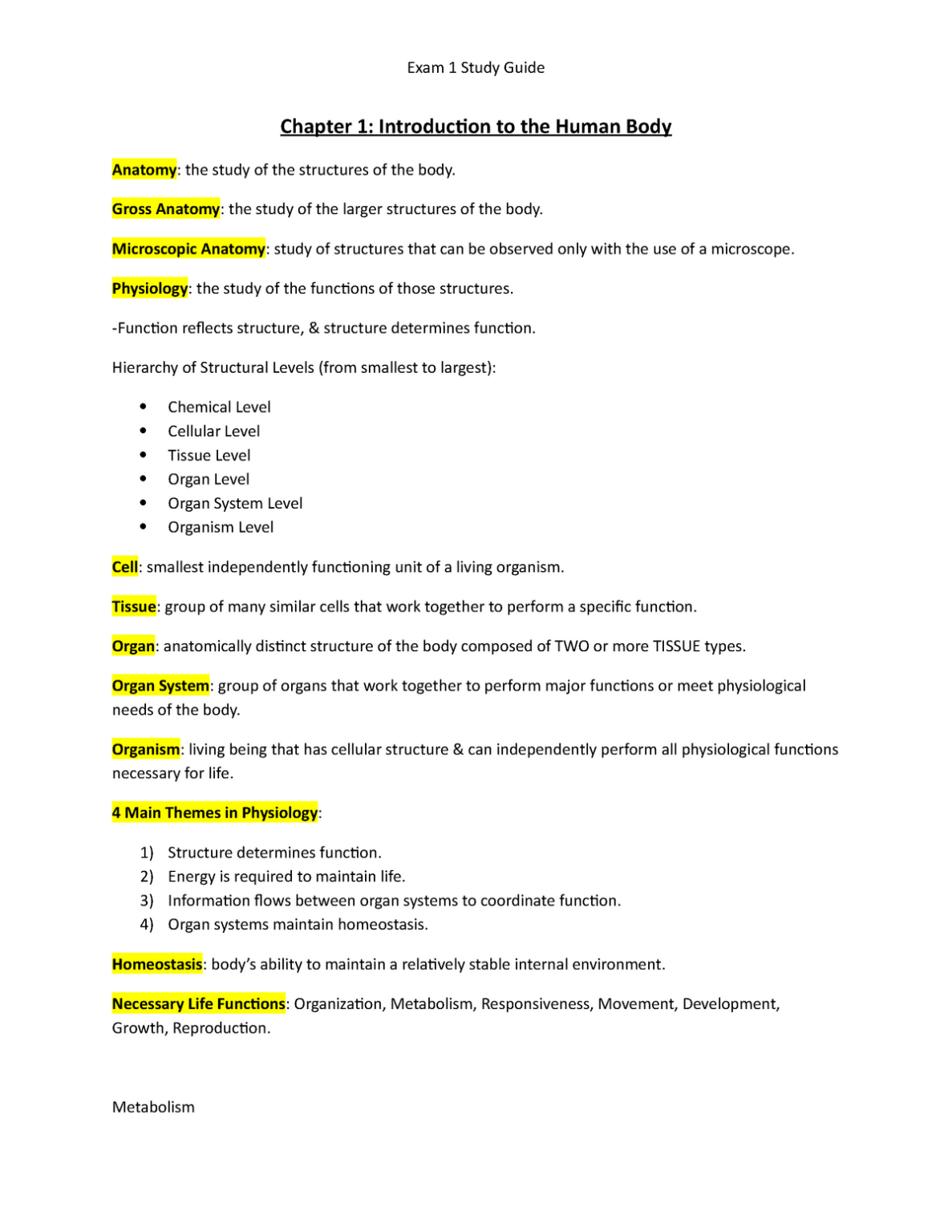 Anatomy And Physiology Study Guide Pdf Printable Worksheets