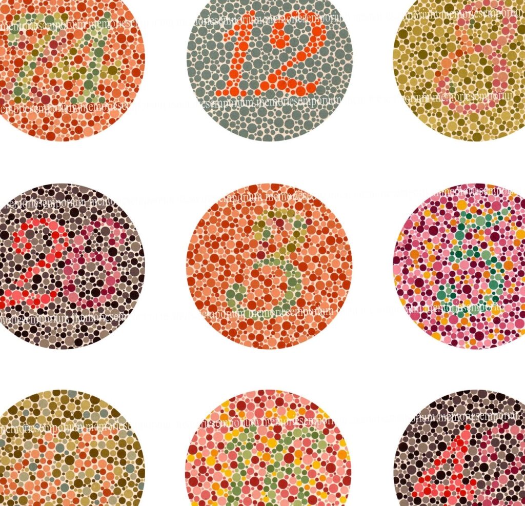 Eye Chart Color Blind Ishihara Test Circles Printable Download Etsy Ireland