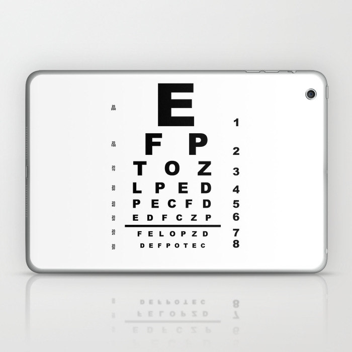 Eye Test Chart Laptop IPad Skin By HomeStead Digital Society6
