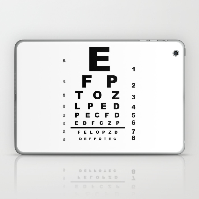 Laptop Computer Eye Test Chart Printable Worksheets