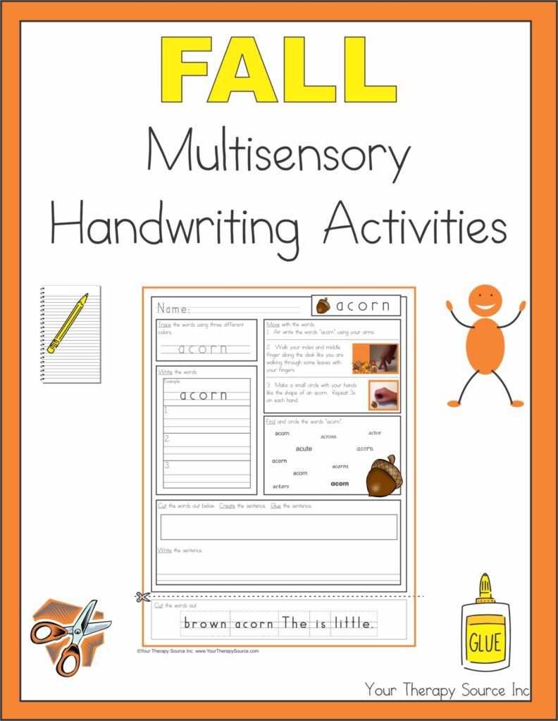 Fall Handwriting Worksheets