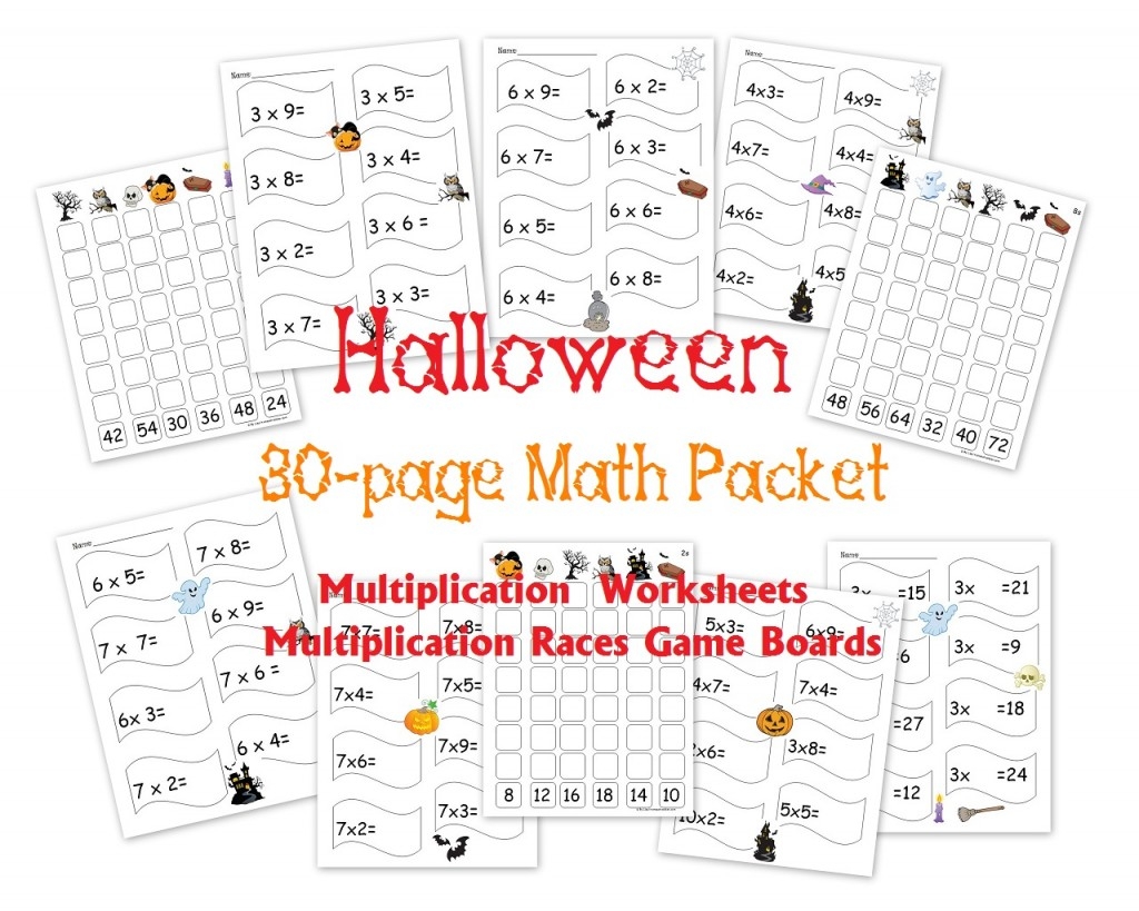 Free 30 Page Halloween Multiplication Packet Math Worksheets And Games Homeschool Den