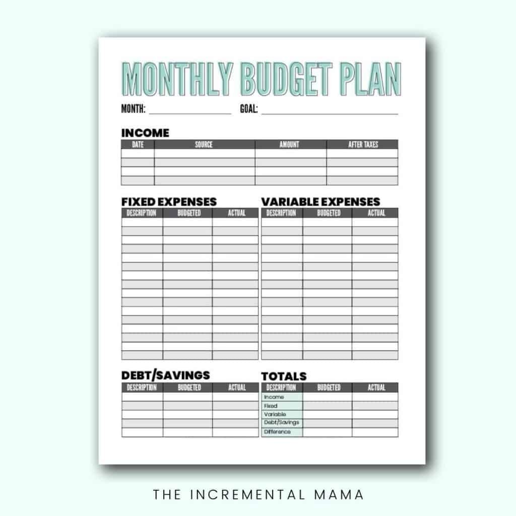 Free Budgeting Worksheets For Adults