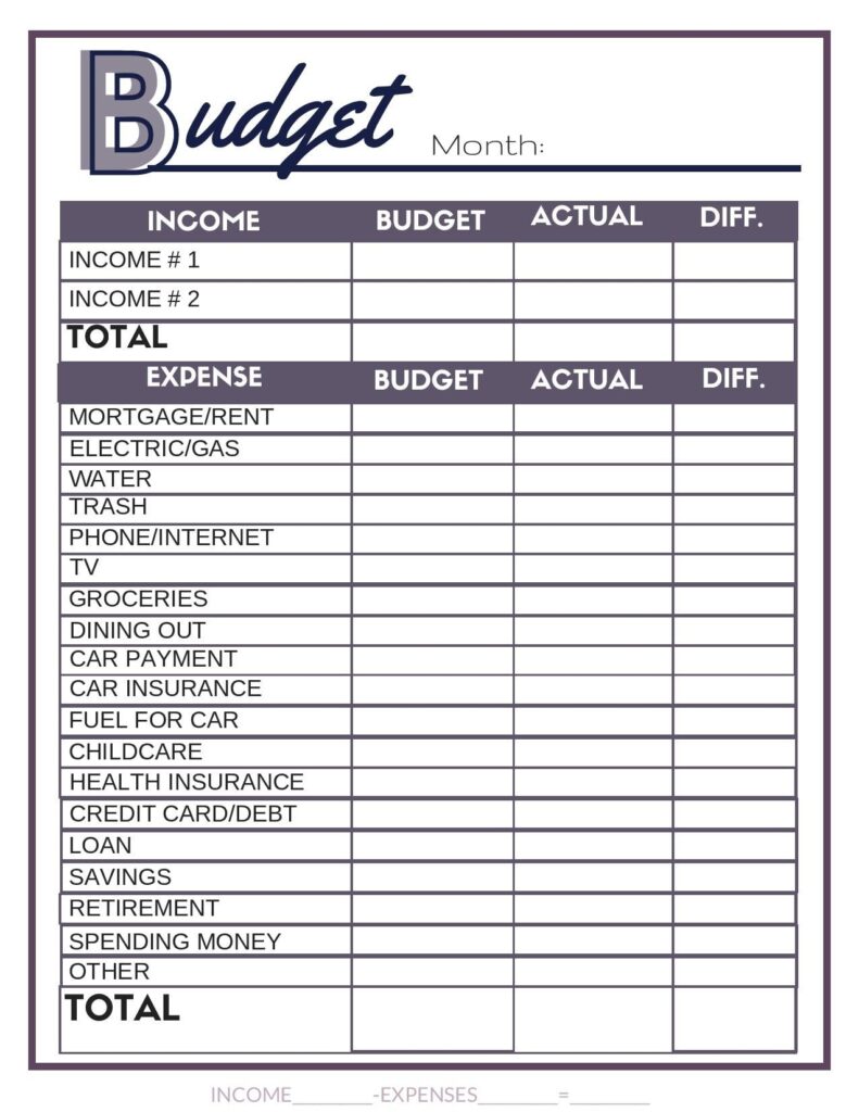 Free Budget Worksheets Single Moms Income Budgeting Worksheets Budgeting Finances Budgeting