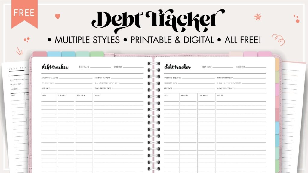 Free Debt Tracker Printable Template World Of Printables